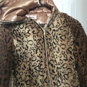 Cheetah print fur coat